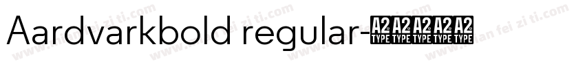 Aardvarkbold regular字体转换